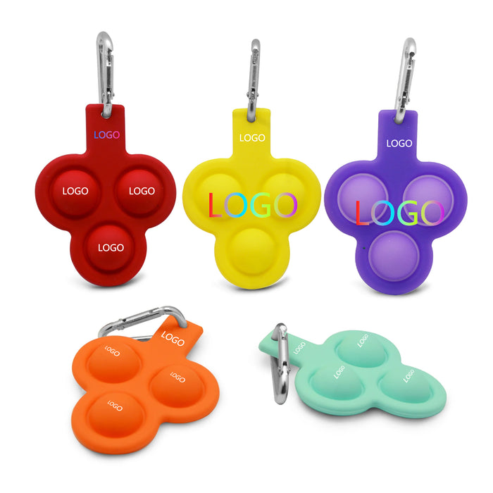 Clover Push Pop Bubble Keychain