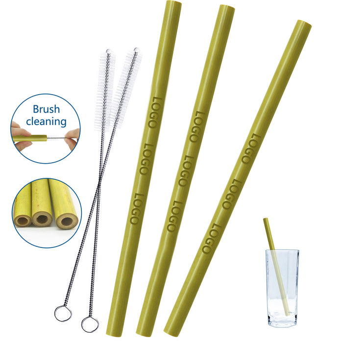 Green Bamboo Straw