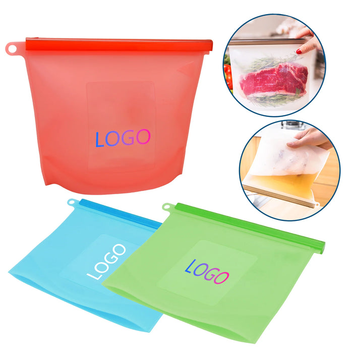 Aqua Silicone Food Bag