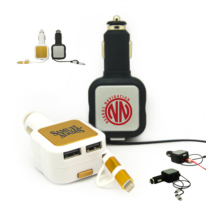 Retractable 2in1 Car Charger