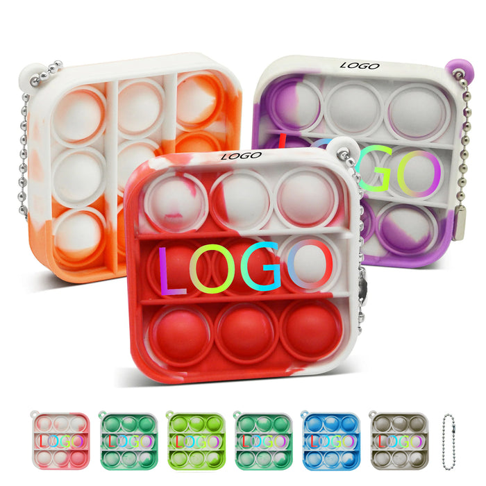 Mini Square Bubble Fidget Keychain