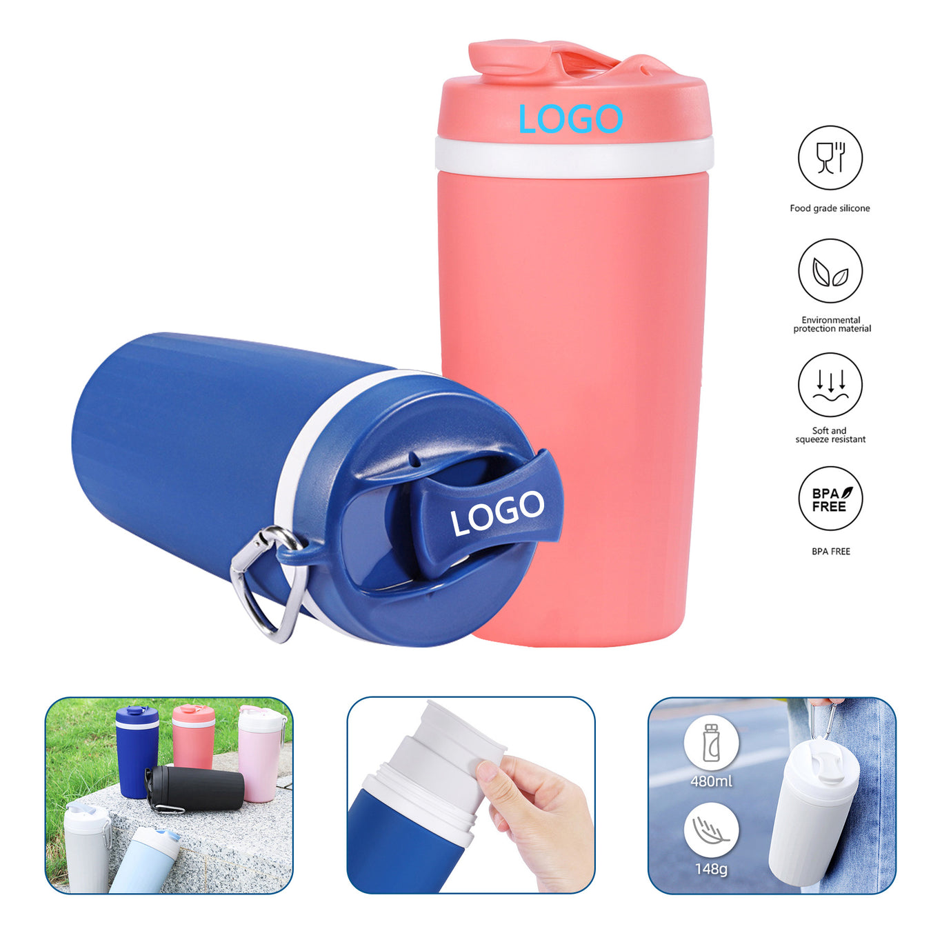 Collapsible Water Bottle & Cup