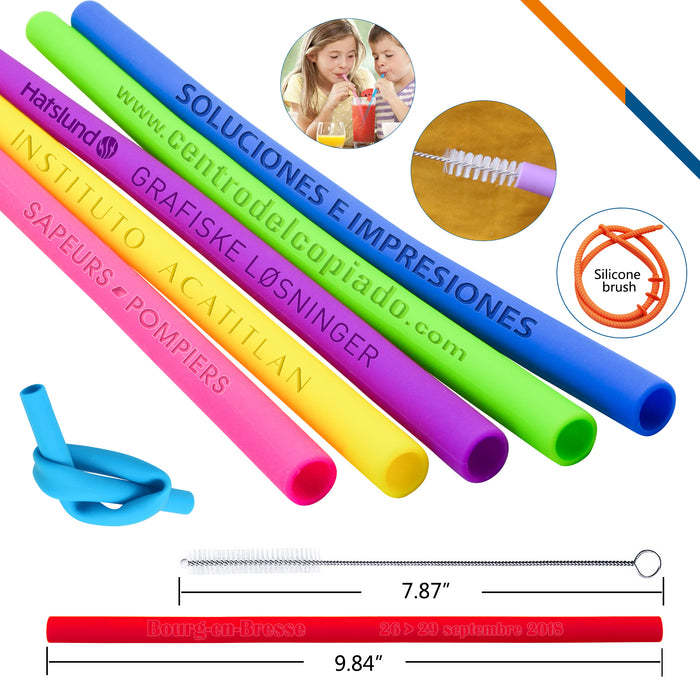 Jolly Silicone Straws