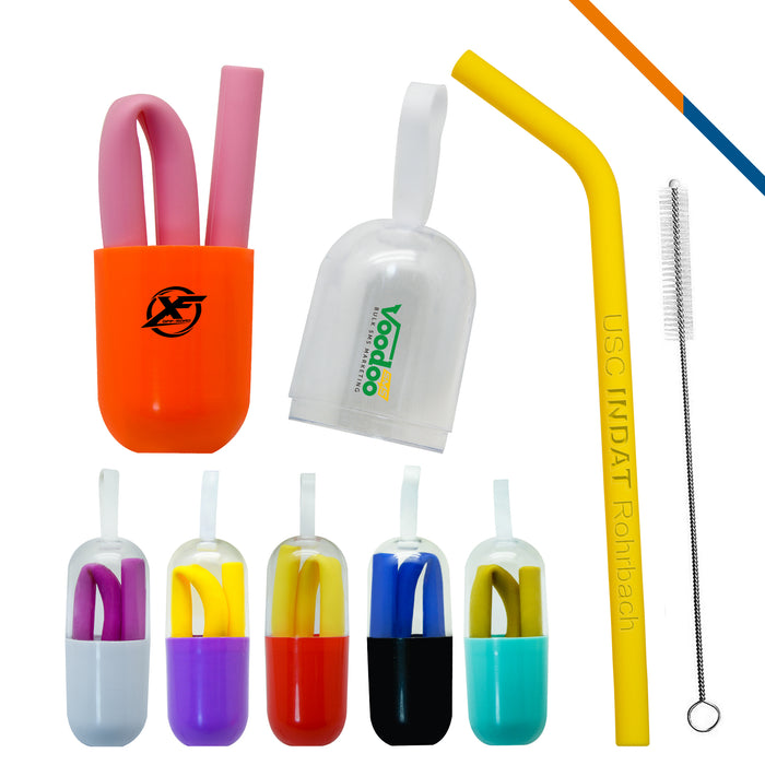 Aurora Silicone Straws