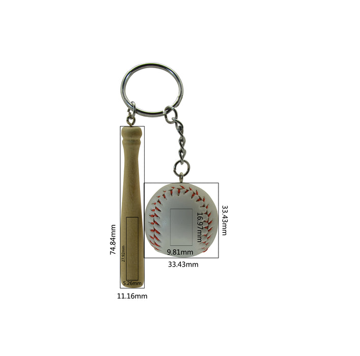 Baseball Bar Keychain