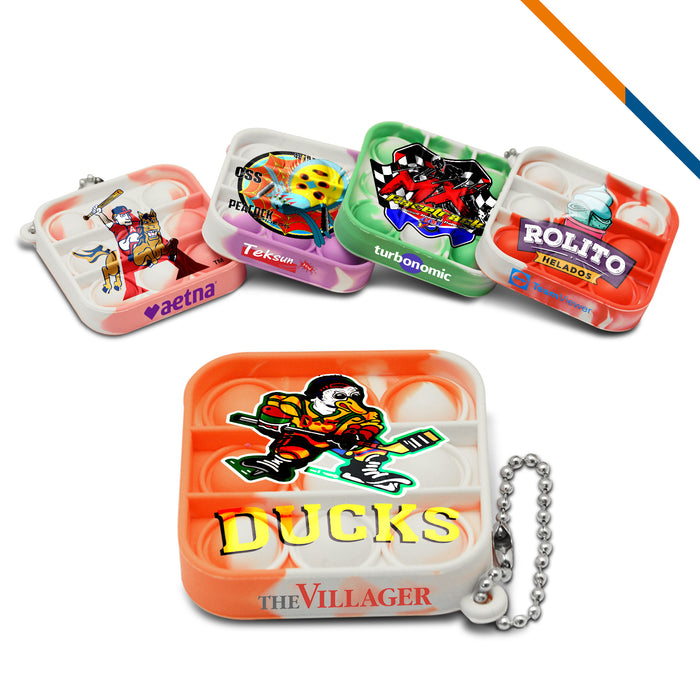 Mini Square Bubble Fidget Keychain