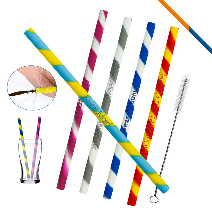 Pavonine Silicone Straws