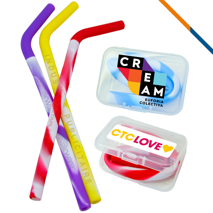 Ribbon Silicone Straws