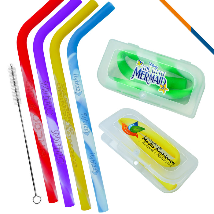 Fruity Silicone Straws