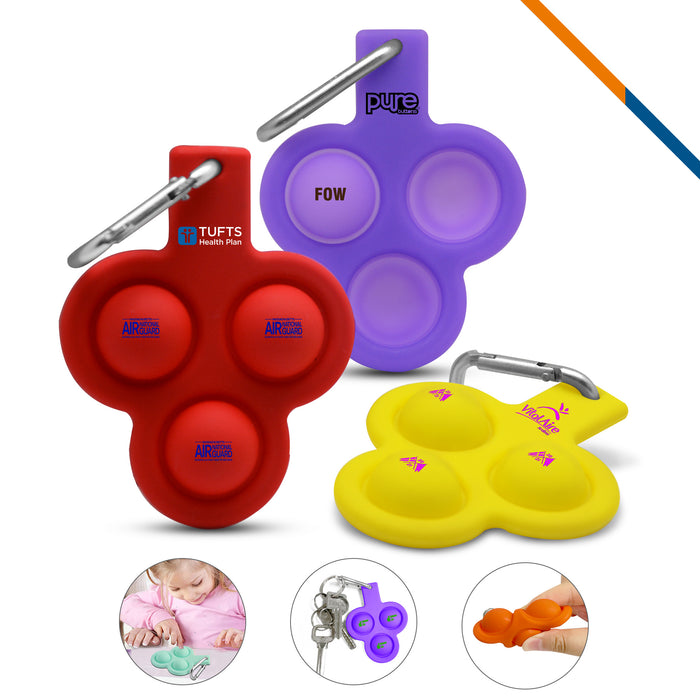 Clover Push Pop Bubble Keychain