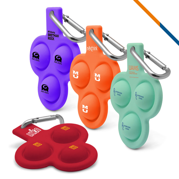Clover Push Pop Bubble Keychain