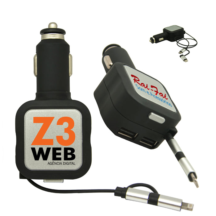 Retractable 2in1 Car Charger