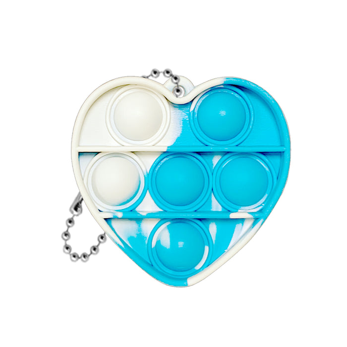 Mini Heart Push Pop Bubble Keychain