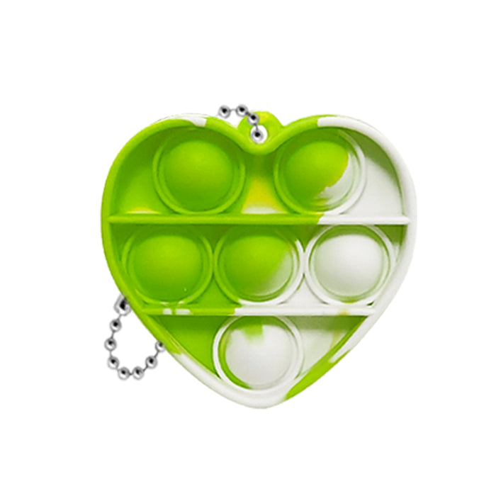 Mini Heart Push Pop Bubble Keychain