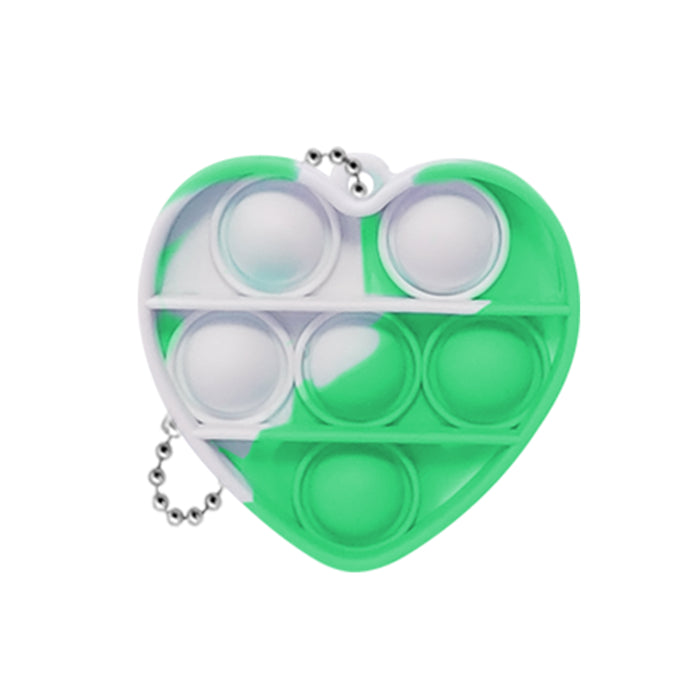Mini Heart Push Pop Bubble Keychain