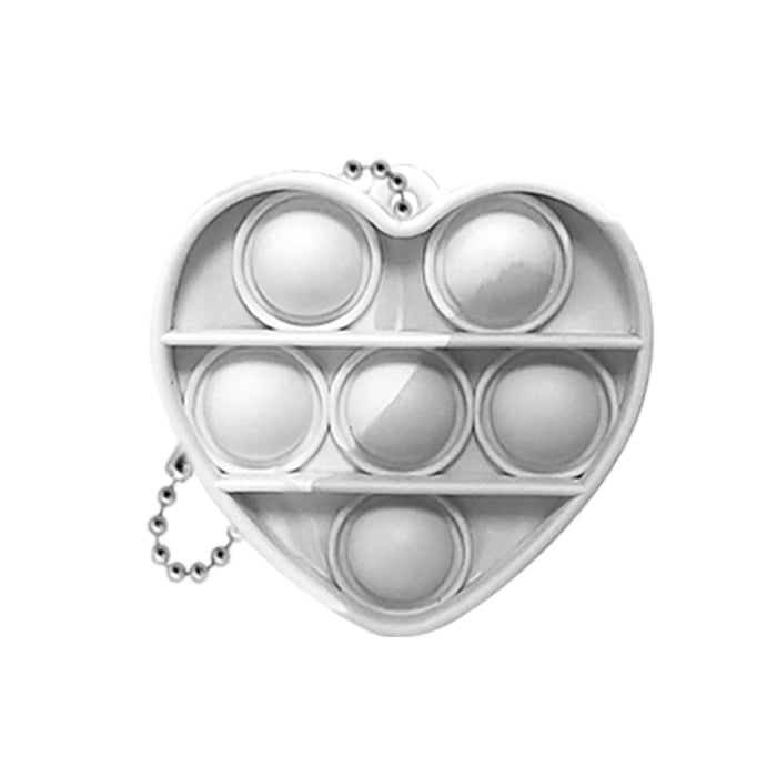 Mini Heart Push Pop Bubble Keychain