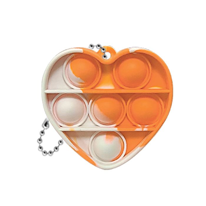 Mini Heart Push Pop Bubble Keychain