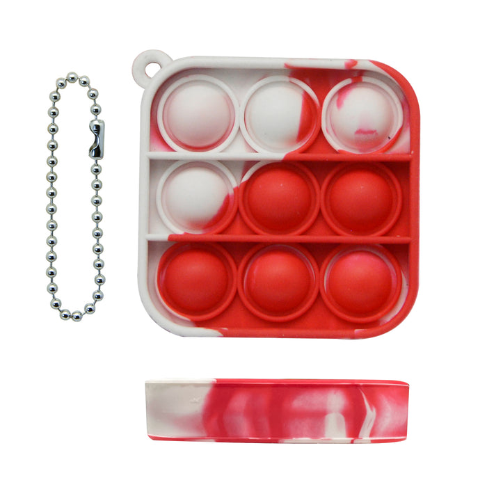 Mini Square Bubble Fidget Keychain