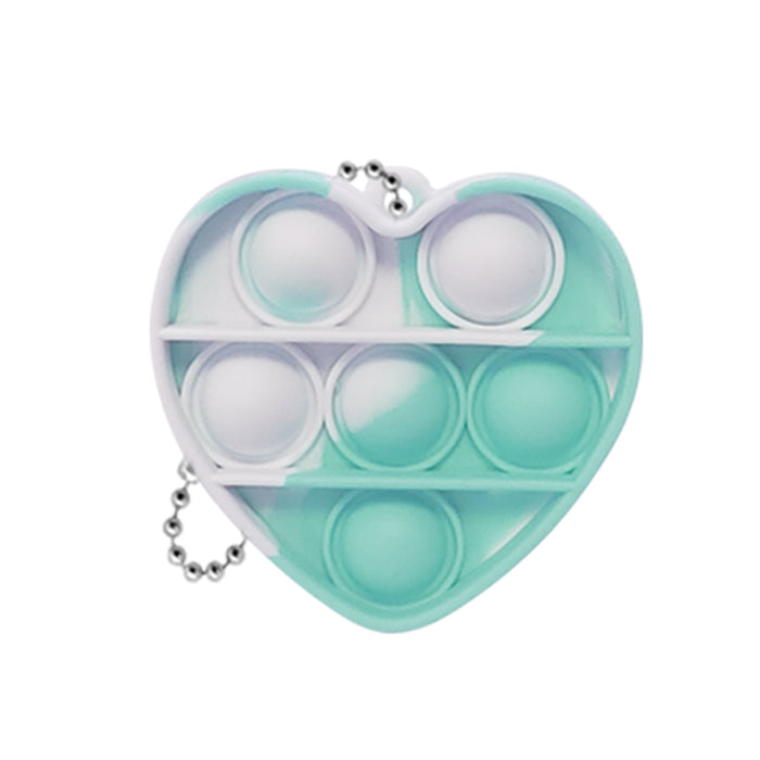 Mini Heart Push Pop Bubble Keychain