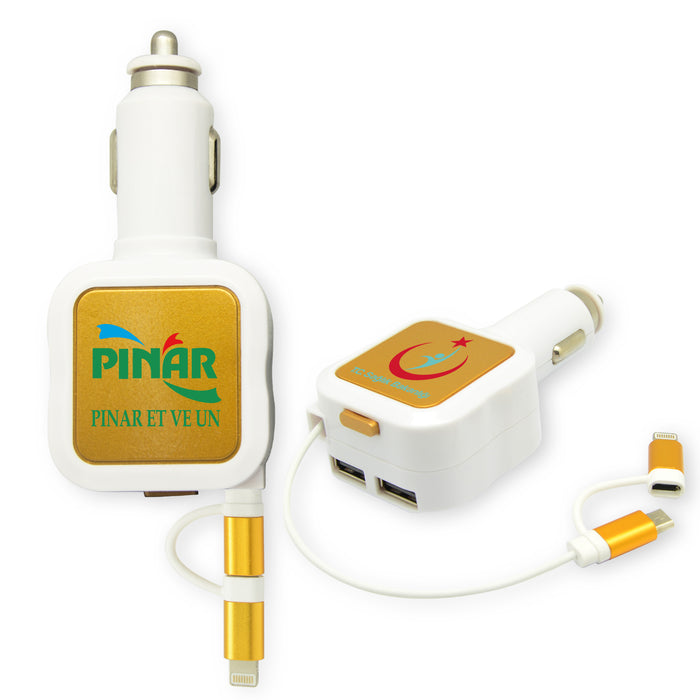 Retractable 2in1 Car Charger
