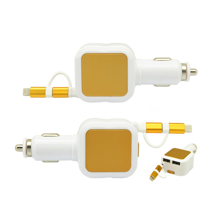 Retractable 2in1 Car Charger